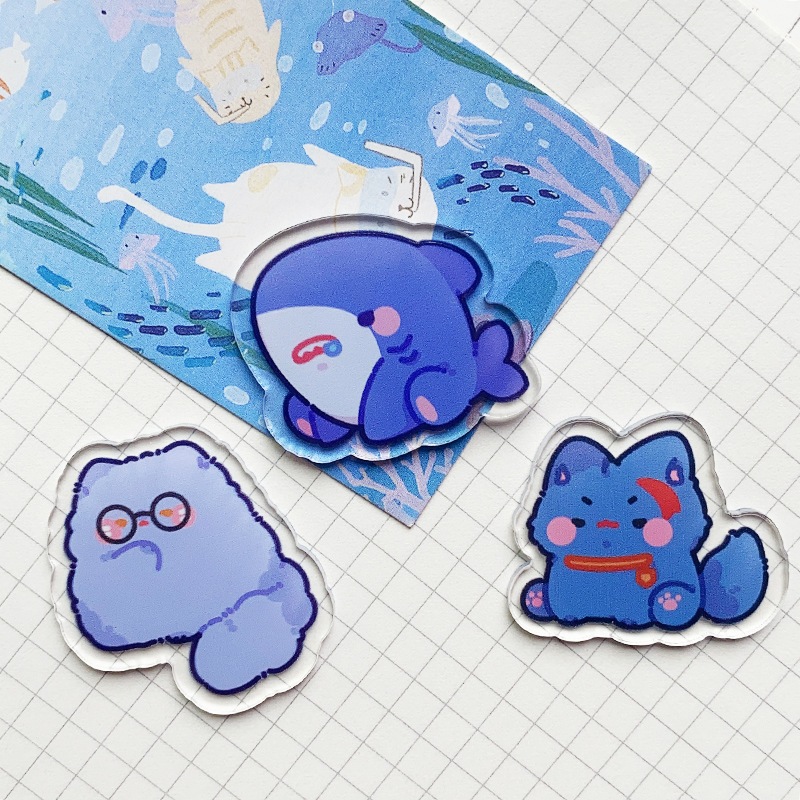 Ghim Cài Áo acrylic Hình Động Vật Hoạt Hình Dễ Thương