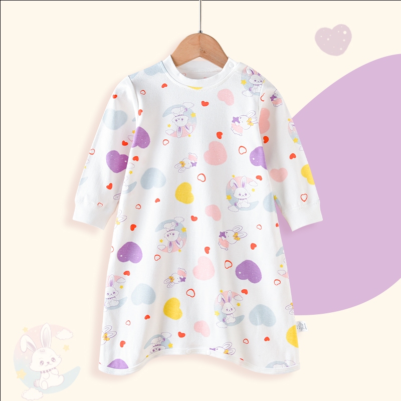 Hàng Mới Về Bộ Đồ Ngủ Liền Thân Tay Dài Chất Liệu cotton 100% Dễ Thương Chất Lượng Cao Cho Bé 5-17kgđồ bộ ngủ