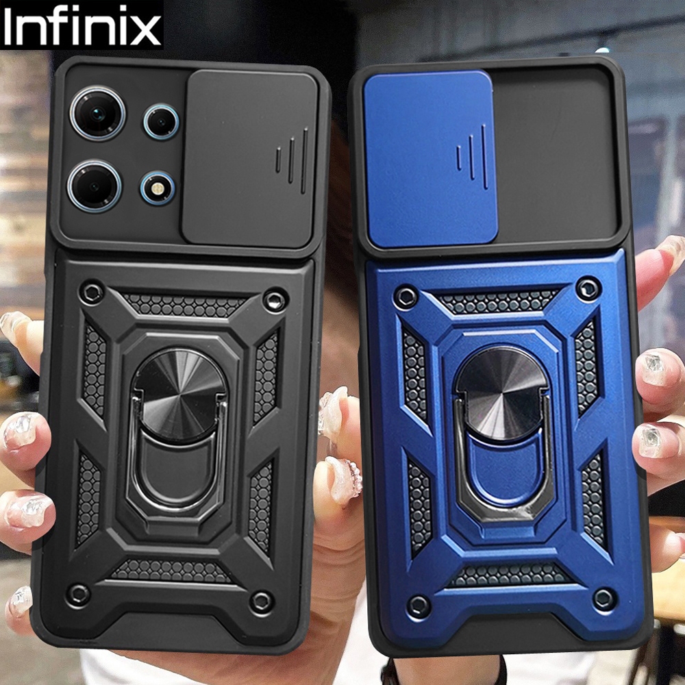 Bảo vệ ống kính chống va đập Áo giáp cứng Vỏ điện thoại Đế kim loại Infinix Note 30 Pro Note 30 Vip Hot 30i Hot 30 Play Note 12 G96 Itel S23 Plus