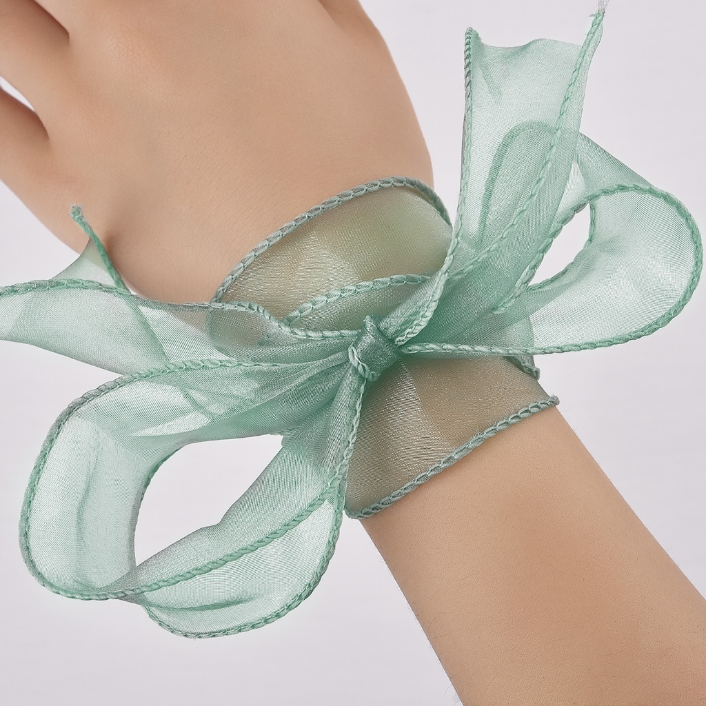 2.2/10m fishtail chiffon ribbon sóng cạnh Organza sợi Ribbon bó hoa quà tặng đóng gói đám cưới bên trang trí may cung cấp