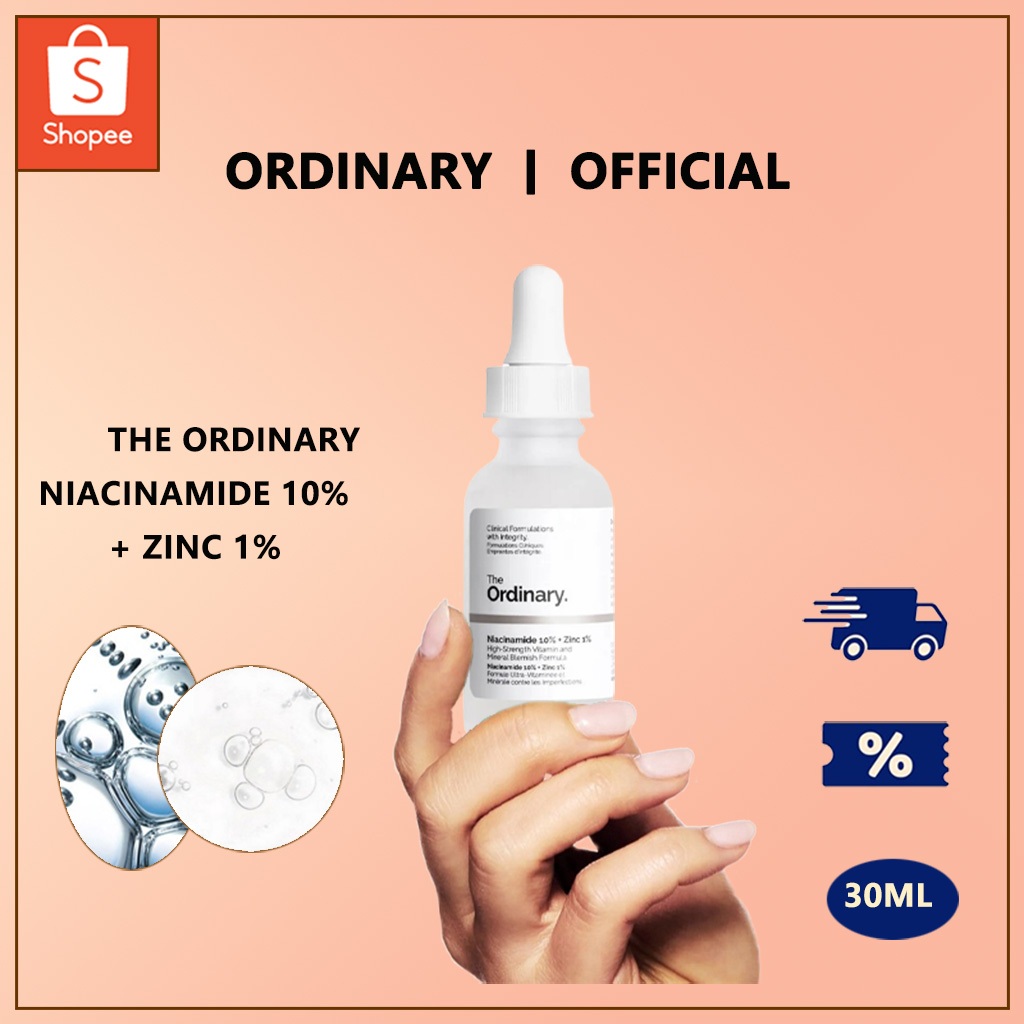 Serum The Ordinary Niacinamide 10% + Zinc 1% 30ml Giúp Cân Bằng Bã Nhờn Làm Sáng Da Thu Nhỏ Lỗ Chân Lông