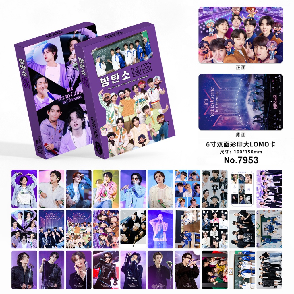 Hộp 30 Thẻ Hình Nhóm Nhạc BTS Kèm Hộp 2022FESTA 9th