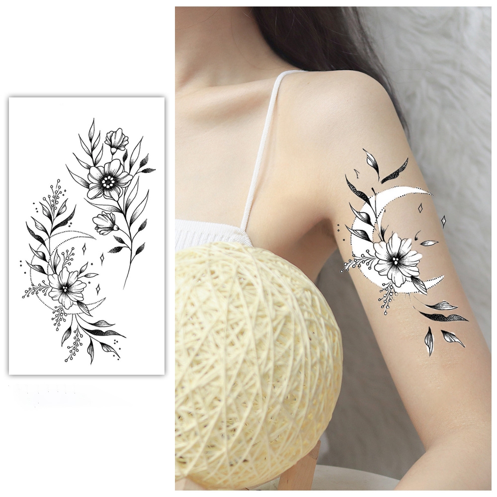 Ahellogirl Hình Xăm Dán Chống Thấm Nước Không Phản Quang Hình Động Vật Và Cây Cối Tươi Mới