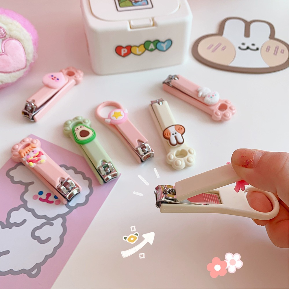 Kềm Cắt Móng Tay mini Chống Văng Họa Tiết Hoạt Hình Dễ Thương