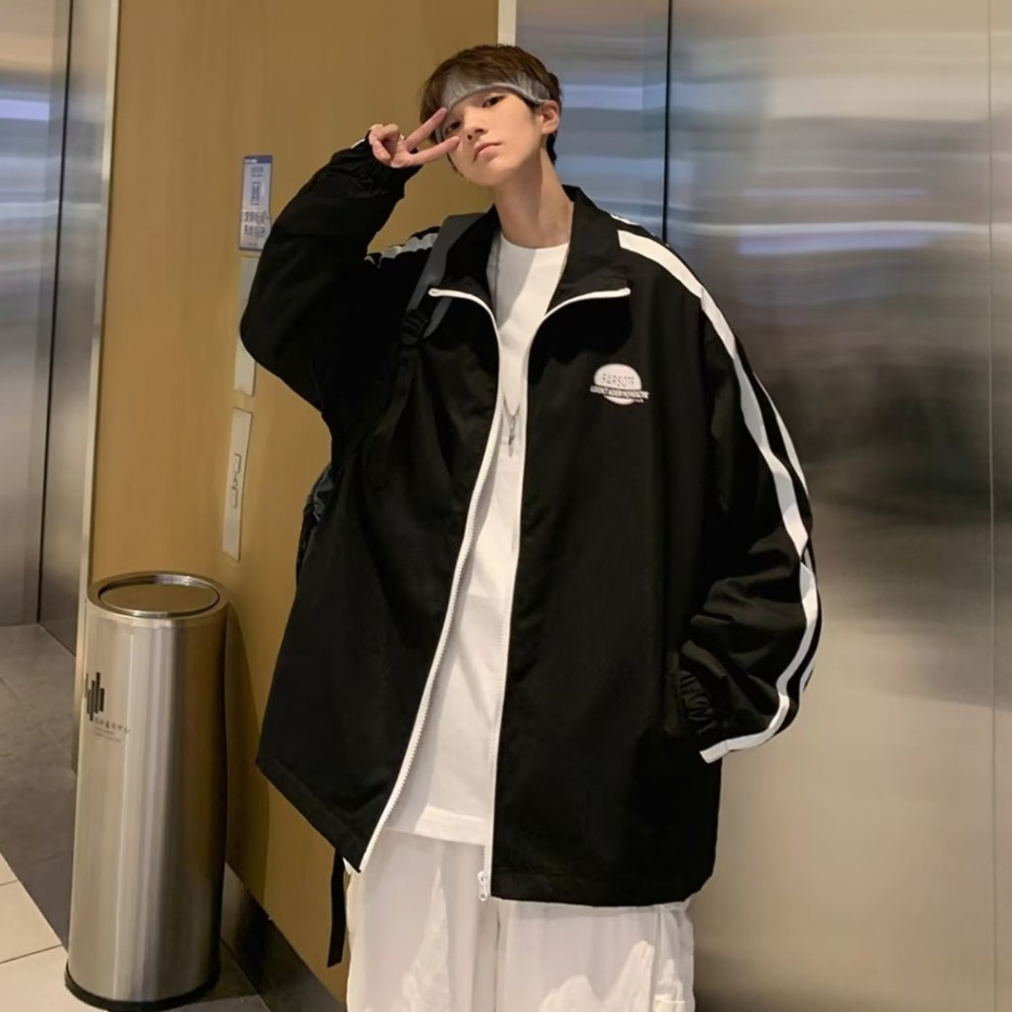 Áo Khoác Bóng Chày Mỏng Dáng Rộng Thời Trang Xuân Thu Cho Nam