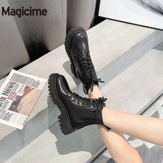 Magicime Giày Bốt martin Đế Dày Buộc Dây Kiểu Anh Dễ Phối Đồ Cho Học Sinh