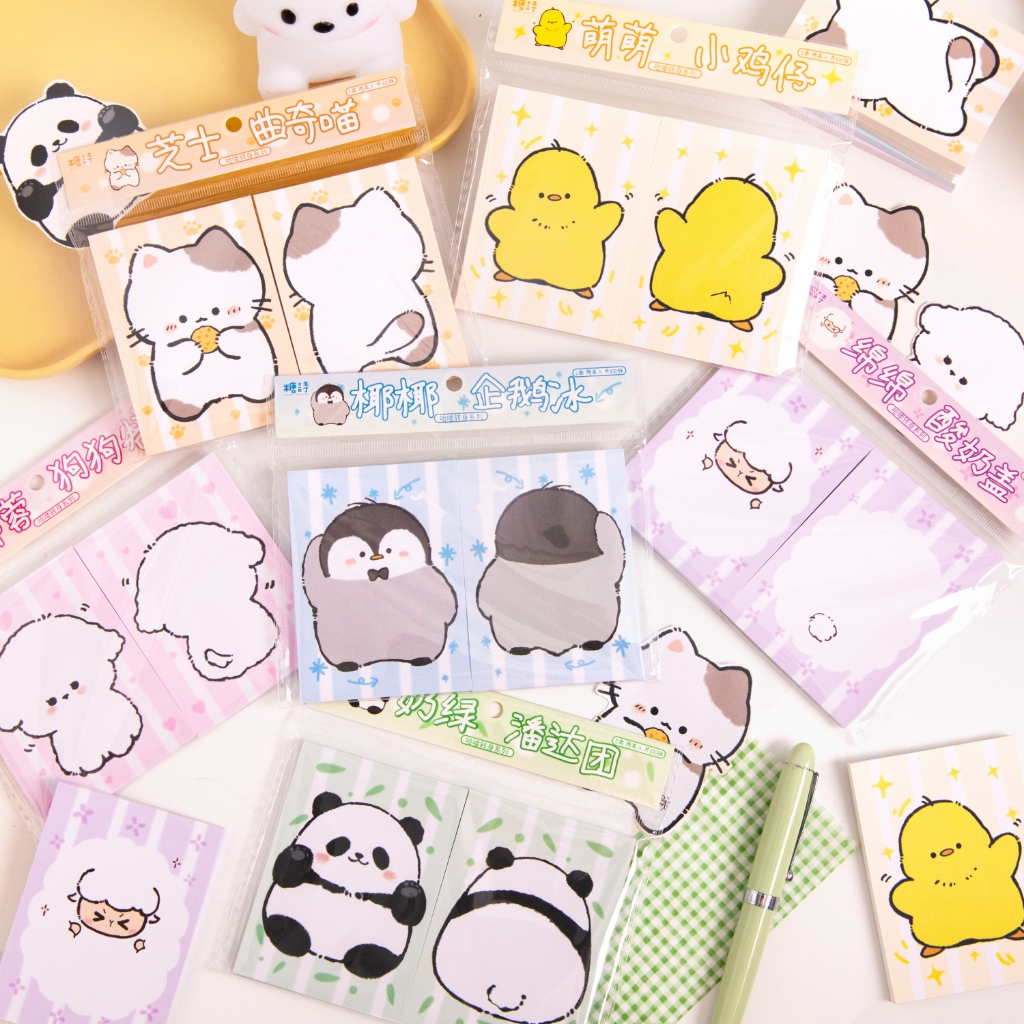 Mr. Paper  100 vé/túi Ghi chú Dễ thương Hoạt hình Những con chim cánh cụt Con mèo Gấu trúc Con chó con chó Lưu ý về động vật Sáng tạo tài khoản Vật liệu trang trí biên giới Giấy thông báo sinh viên Bản ghi nhớ