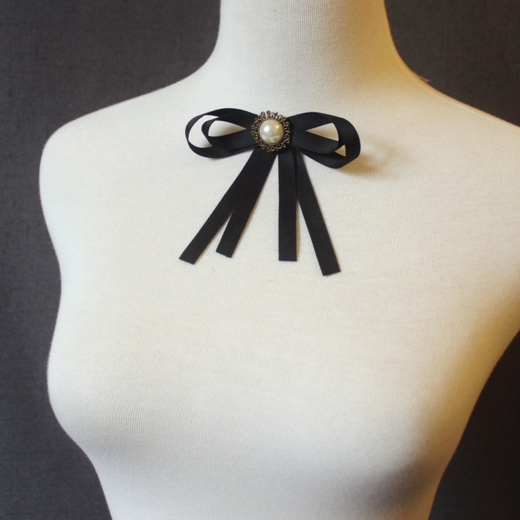 Nơ Cài Cổ Áo Thiết Kế Hình Hoa Dễ Thương Dành Cho Nữ