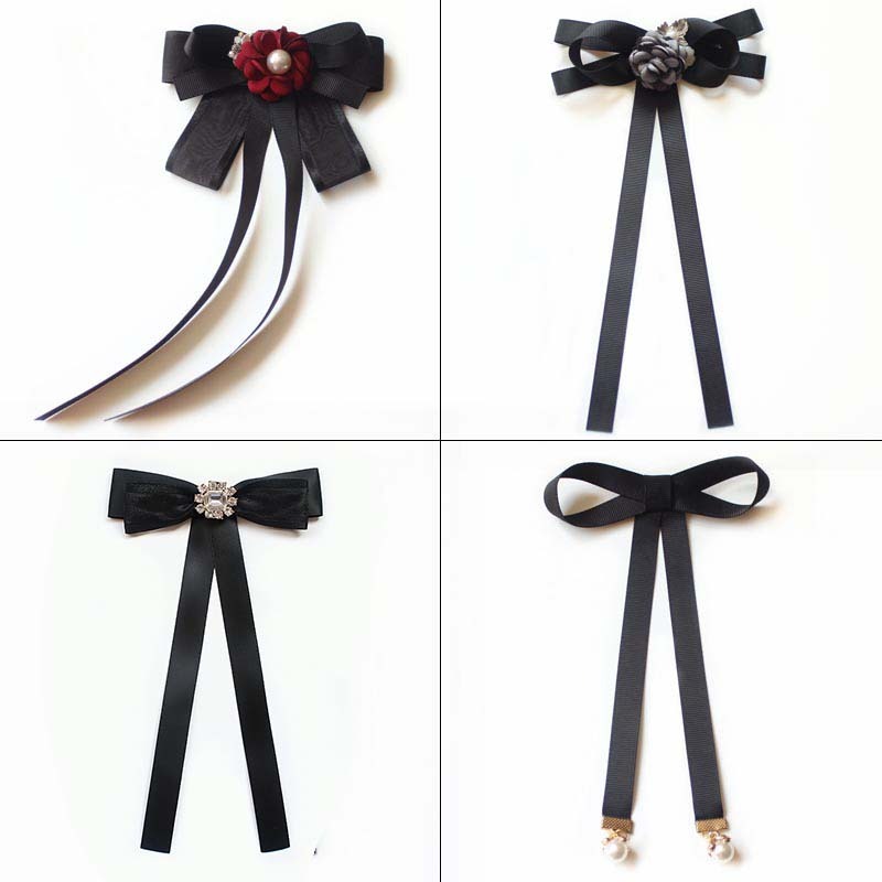 Nơ Cài Cổ Áo Thiết Kế Hình Hoa Dễ Thương Dành Cho Nữ