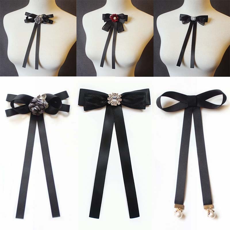 Nơ Cài Cổ Áo Thiết Kế Hình Hoa Dễ Thương Dành Cho Nữ