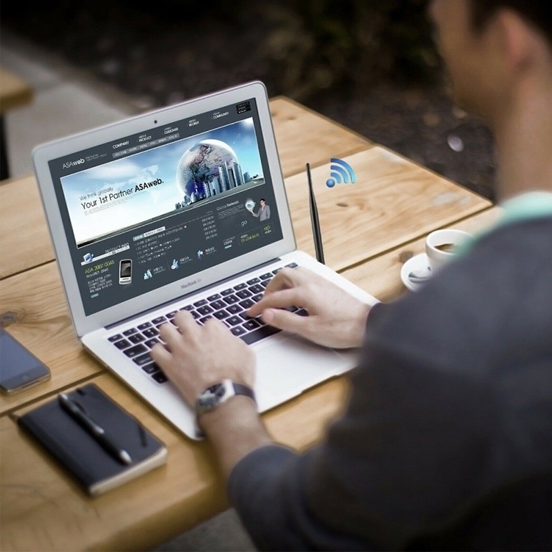Ăng Ten Hai Băng Tần Kép 600mbps 2.4g + 5ghz Thu Sóng wifi usb 802.11ac Cho pc / laptop