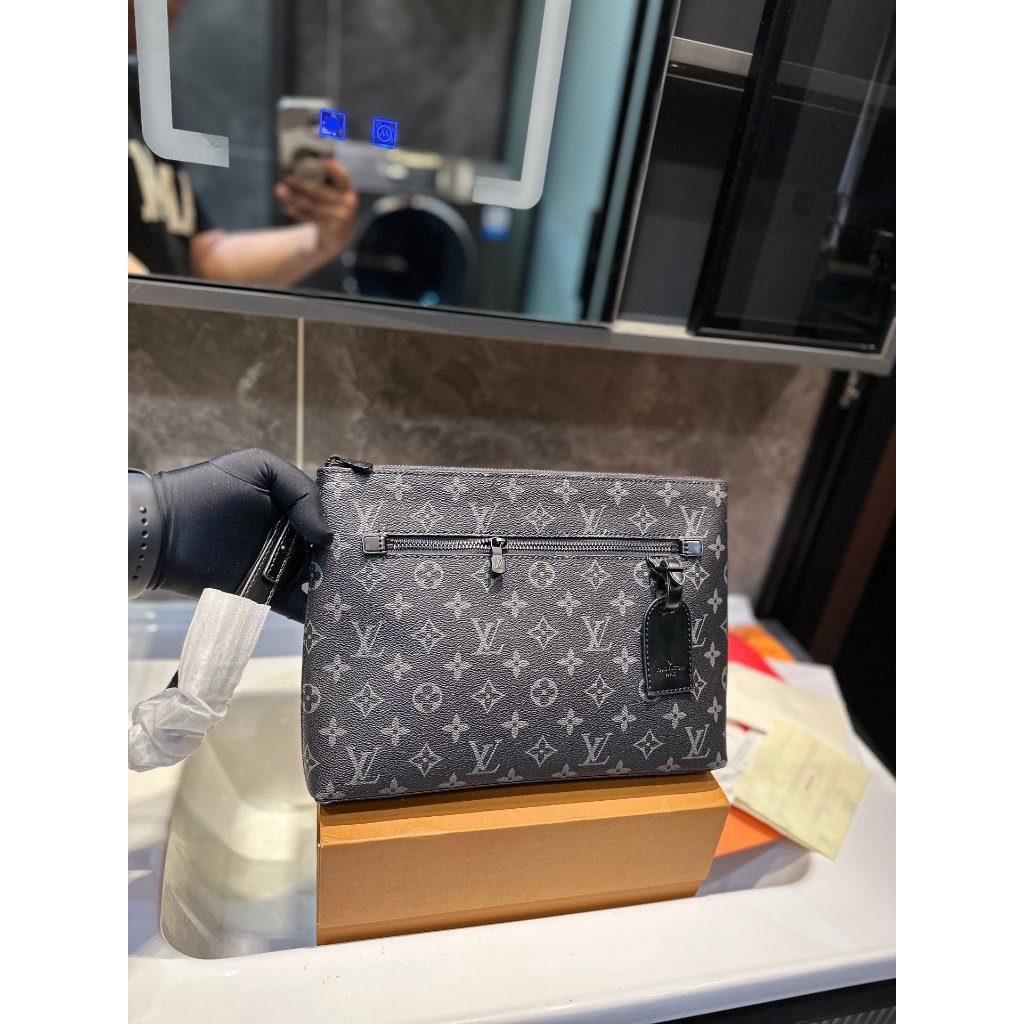 Túi clutch nam mới da thật dung tích lớn phong bì túi xách nách thời trang dành cho nam