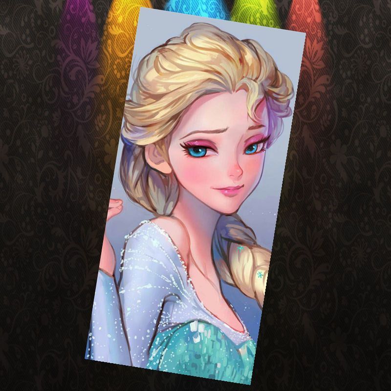 Sglink Khăn Tắm Hình Vuông In Hình Công Chúa elsa Trong Phim frozen Đáng Yêu Cho Bé Gái