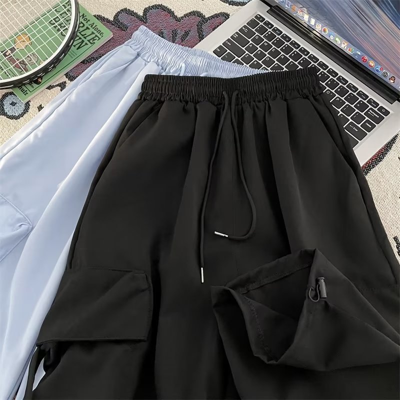 Quần kaki túi hộp nam nữ thời trang unisex solid color quần cargo pants style retro quần ống rộng xu hướng 2024 quần jogger ống rộng