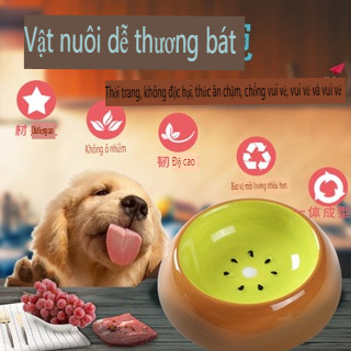 Bát gốm đựng thức ăn cho thú cưng chống mèo dễ thương