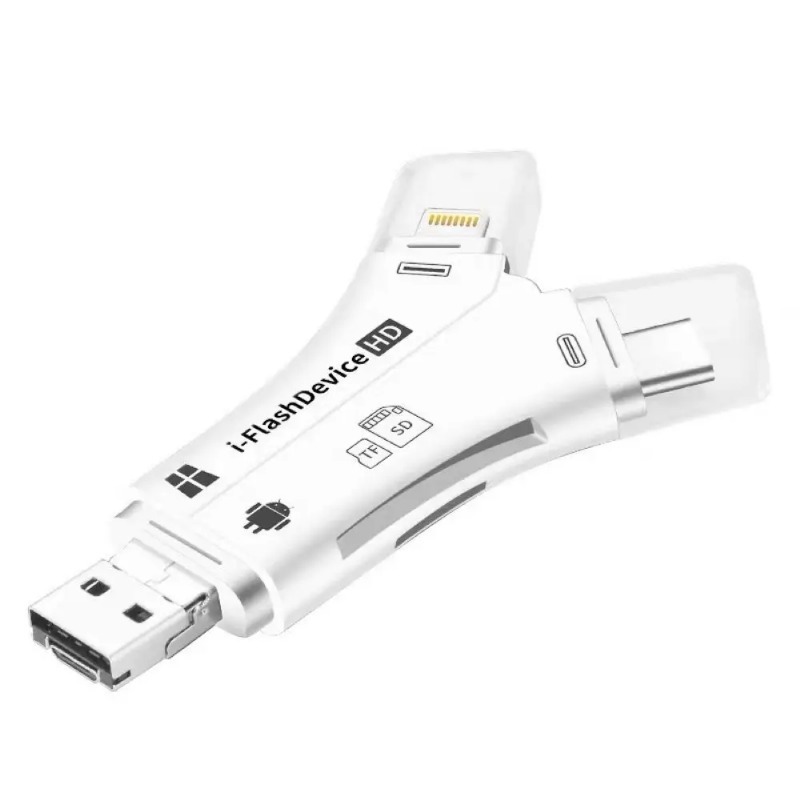 Đầu Đọc Thẻ Nhớ micro sd & tf 4 Trong 1 Cho iphone ipad macbook camera