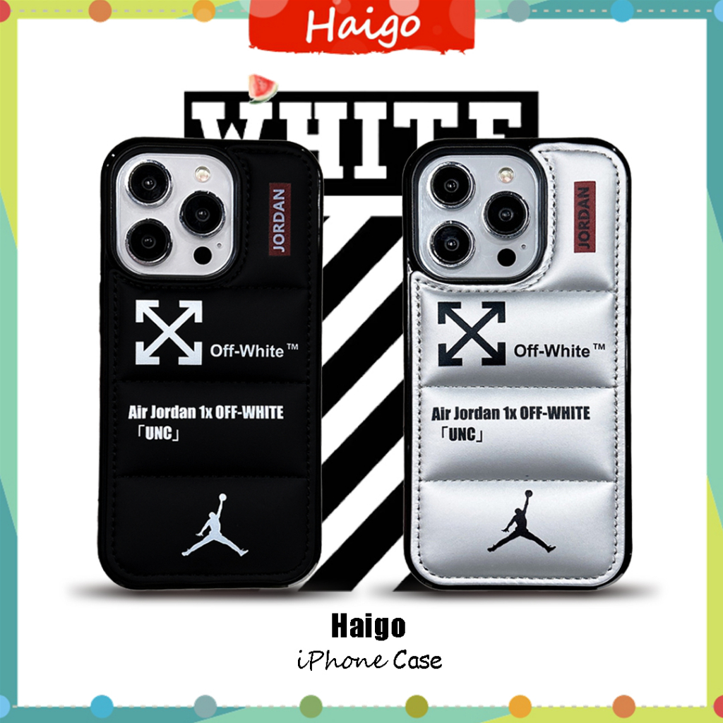 Ốp Điện Thoại Nhựa Cứng Xuống Chất Liệu OFFWH1TE J0RDAN Thích Hợp Cho iPhone 17 Air 16 16PRO 16PROMA