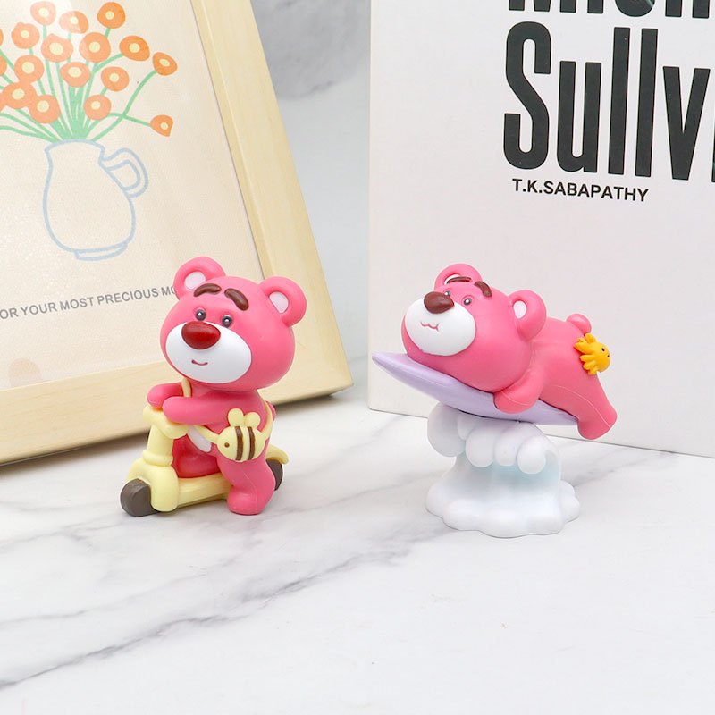 DISNEY Set 6 Mô Hình Nhân Vật Phim Hoạt Hình toy story 3 lotso strawberry ice Bằng pvc