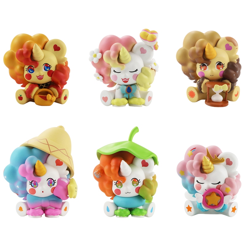 Set 6 Mô Hình Nhân Vật gashapon q Bằng pvc Dễ Thương