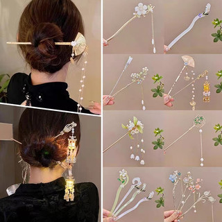 Trâm cài tóc hình đuôi cá đính ngọc trai nhân tạo phong cách cổ điển