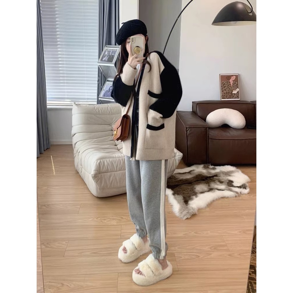 Áo Khoác Len cardigan Tay Dài Dáng Rộng Màu Sắc Dễ Phối Đồ Phong Cách Hàn Quốc Dành Cho Bạn Nữ