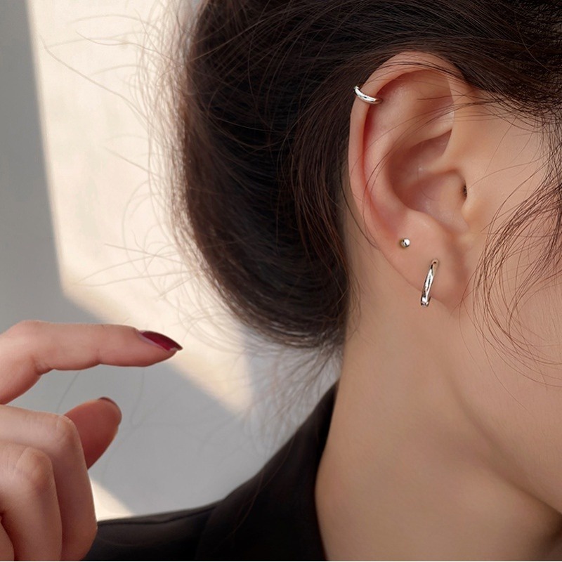 Korozo Khuyên Tai Tròn Bằng Thép Không Gỉ Phong Cách korozo Cổ Điển