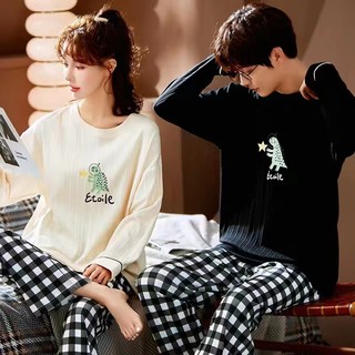 Bộ Đồ Ngủ Pijama áo nữ đồ bộ pyjama Đồ mặc nhà Pijama Bộ Đồ Ngủ Vải Satin Cotton Phong Cách Hàn Quốc Cho Nữ Đồ ngủ đôi đồ mặc nhà thu đông lụa cặp đôi cao cấp nam
