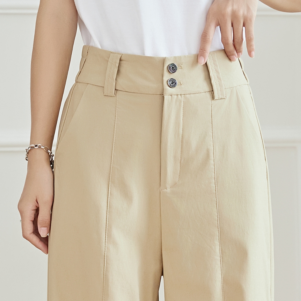 Eyouth 10138 Quần Dài Lưng Cao Thời Trang Công Sở Thanh Lịch Cho Nữ