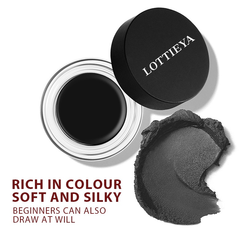 LOTTIEYA Eyeliner Paste  Eyeliner Bút chì Paste, Bền không thấm nước, Shiny Eyeshadow Gel, Eyeliner