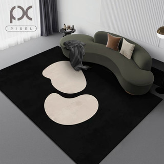 thảm trải sàn sự va chạm của màu đen và trắng Vải nhung pha lê thảm phòng khách 100x160cmĐẾN200x300cm cách âm chống trượt thảm trải sàn phòng ngủ trang trí phòng thảm chân thảm trải sàn phòng khách