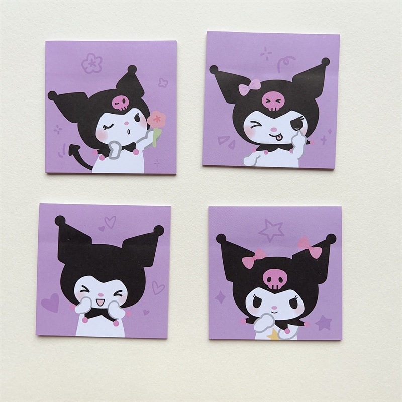 SANRIO Set 80 Tờ Giấy Ghi Chú Họa Tiết kuromi cinnamon Dễ Thương Chất Lượng Cao