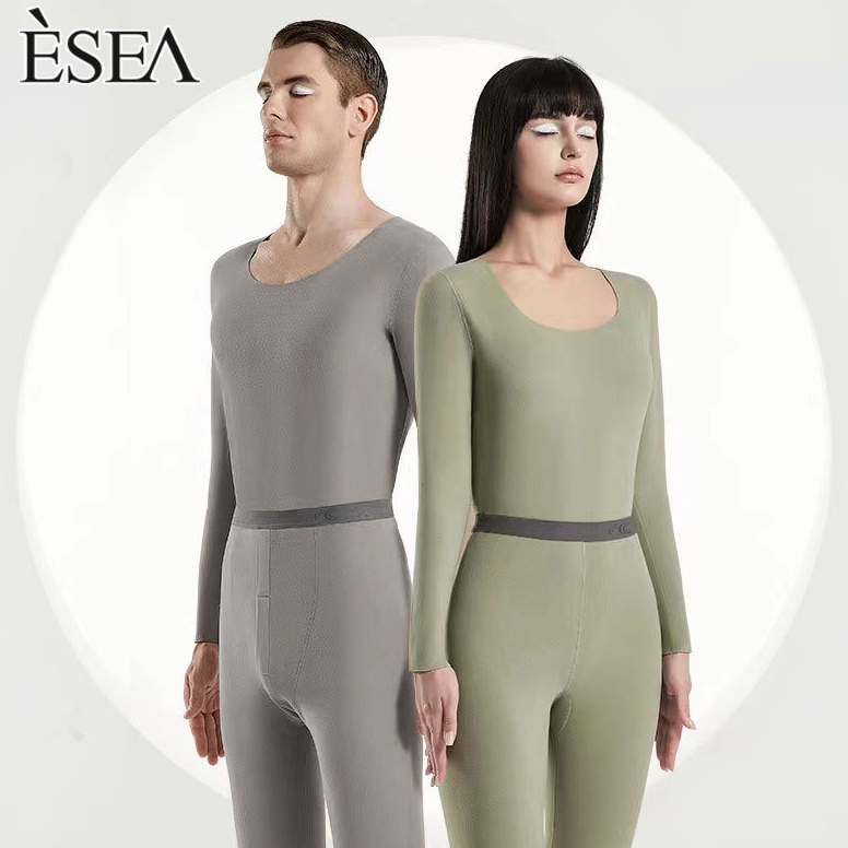 Esea Bộ Giữ Nhiệt Nam Hàng Cao Cấp Bộ Quần Áo Lót Nỉ Mùa Đông Ấm Áp Cho Nam Cạp Bản To Đẹp