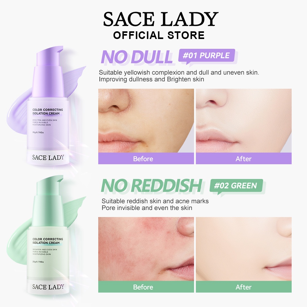 Sace lady Kem Lót Làm Sáng Da Và Se Khít Lỗ Chân Lông Trọng Lượng Nhẹ 20g