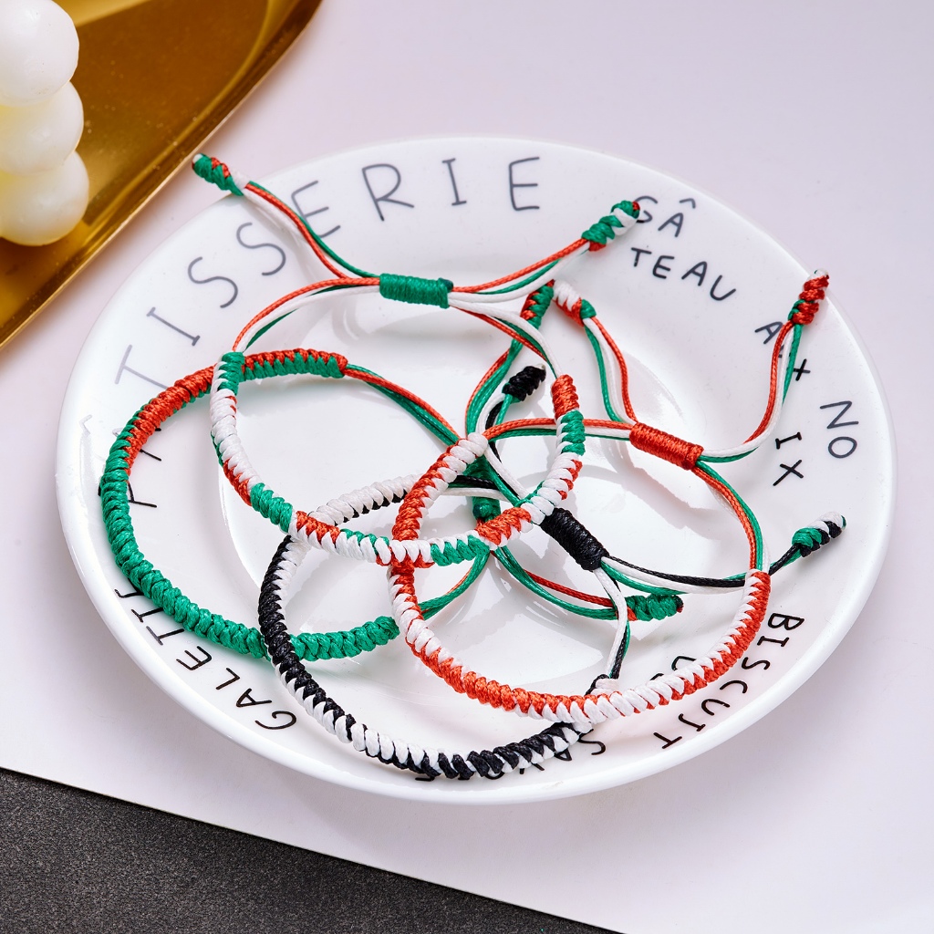 Vòng Tay Dây Bện Thủ Công Nhiều Màu Tùy Chỉnh Thời Trang Giáng Sinh Cho Nữ
