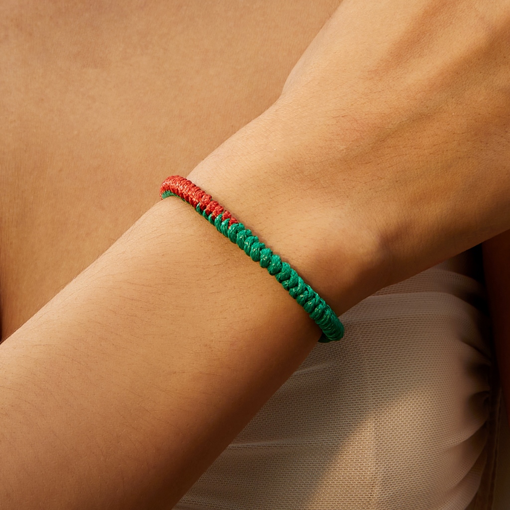 Vòng Tay Dây Bện Thủ Công Nhiều Màu Tùy Chỉnh Thời Trang Giáng Sinh Cho Nữ