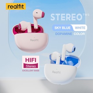 Realfit Tai Nghe Nhét Tai f2 tws Kết Nối bluetooth Chất Lượng Âm Thanh Tốt Kèm Mic Thoại