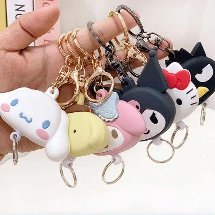 Silicone Móc Chìa Khóa Silicon Co Giãn Hình kuromi Hoạt Hình Cho Trẻ Em Và Bé Gái