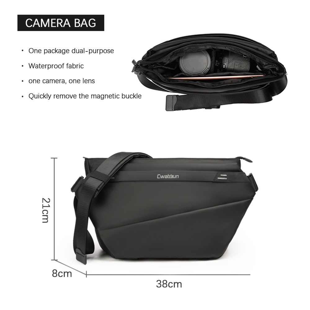 Watcun Túi Đựng Máy Ảnh pb008 6l Sức Chứa Lớn Không Gương Lật Có Thể Tháo Rời Cho canon sony nikon
