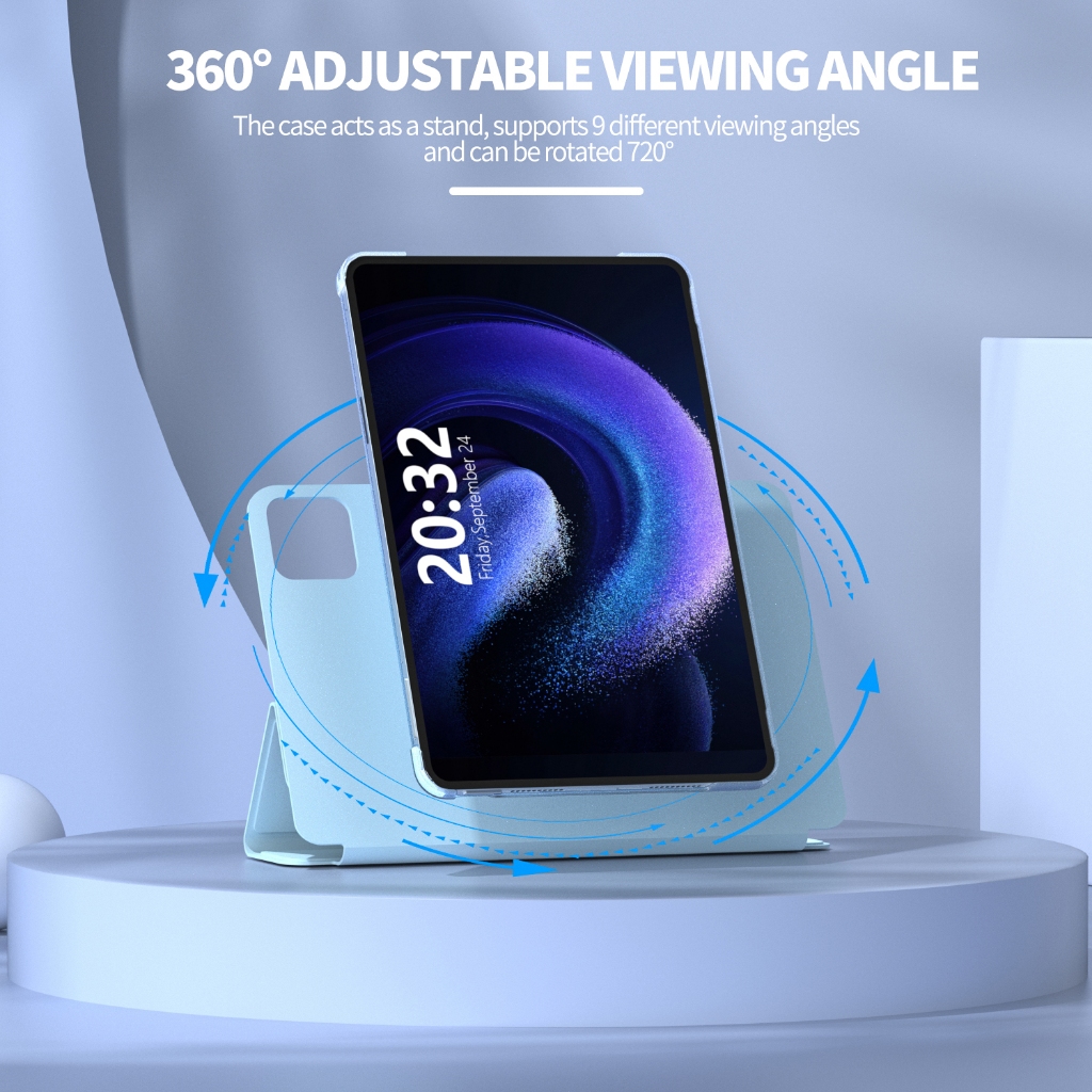 Vỏ máy tính bảng Goojodoq Bao Da Từ Tính Có Thể Tháo Rời Xoay 360 Độ Cho xiaomi pad 6 / pro Ốp