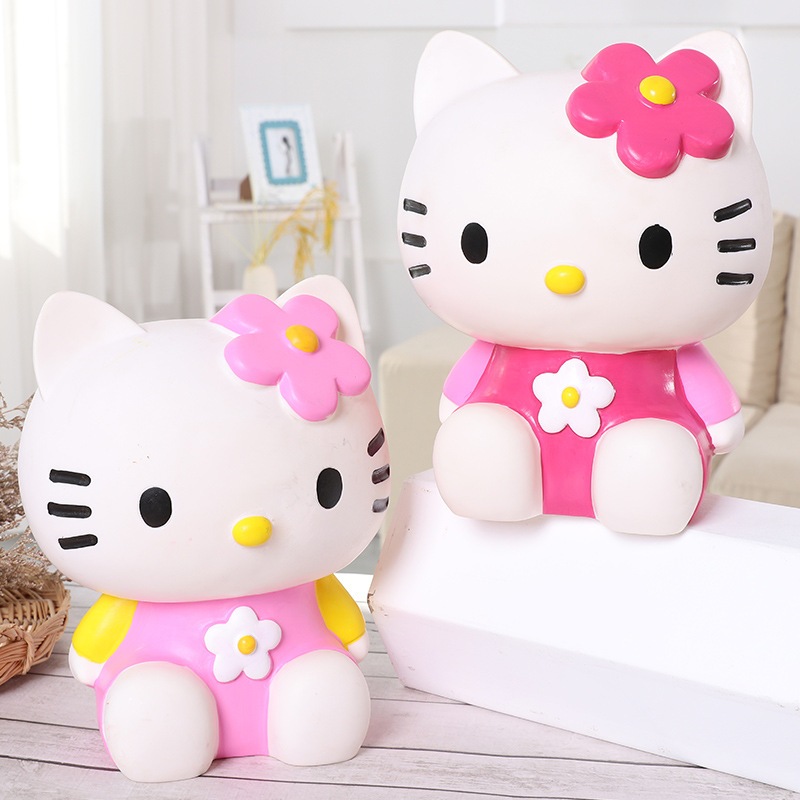 Heo Đất Cho Bé Gái Tráng Men Mèo Hoạt Hình Trang Trí Tiền Xu Ngân Hàng Quà Tặng Sinh Nhật Onemore