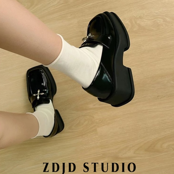 ZDJD giày búp bê nữ đế cao lolita giày Mary Jane Đế da mềm đế thời dép Thoải Mái Xinh Xắn  Phóng khoáng Tiện dụng Linh hoạt Đa màu sắc FLF23B0FI0 45Z231109