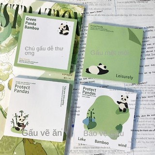 Giấy note hình gấu trúc đơn giản không dính có thể xé nhỏ