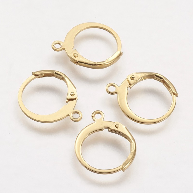 Set 10~50 Chiếc Bông Tai Mạ Vàng 24k Bằng Thép Không Gỉ Nhiều Màu Sắc Thời Trang