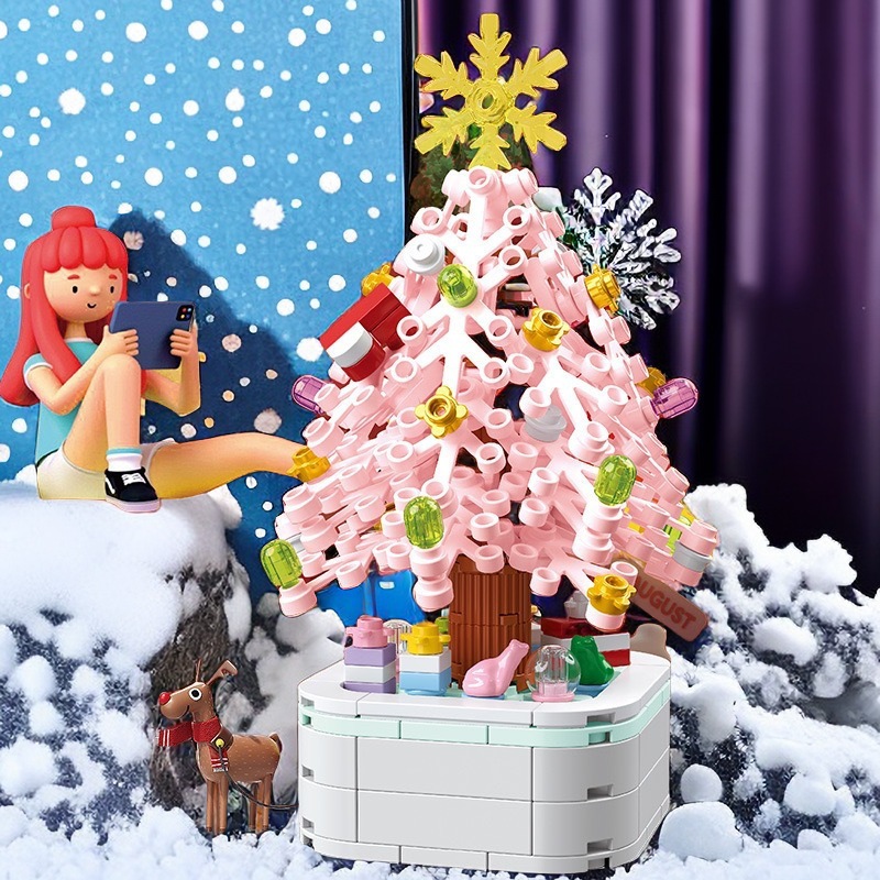 Giáng Sinh Series Khối Xây Dựng Trang Trí Đồ Trang Trí Cho Trẻ Em Xếp Hình Khối Xây Dựng Đồ Chơi Khối Xây Dựng Quà Tặng DIY