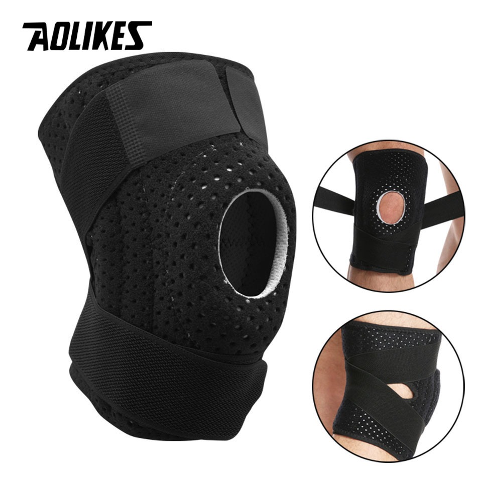 Aolikes 1 Miếng Đệm Bảo Vệ Đầu Gối Co Giãn Có Thể Điều Chỉnh Hỗ Trợ Chơi Bóng Rổ