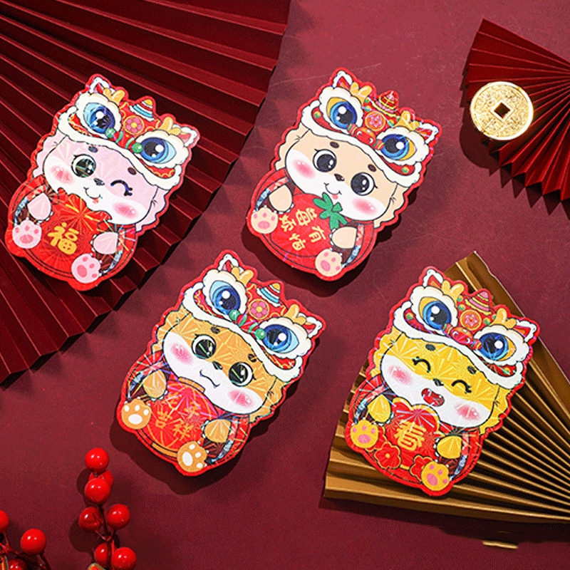 Bộ 6 Bao Lì Xì Đỏ Mừng Năm Mới 2024 cny Cho Bé