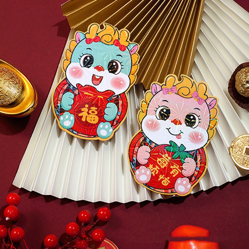 Bộ 6 Bao Lì Xì Đỏ Mừng Năm Mới 2024 cny Cho Bé