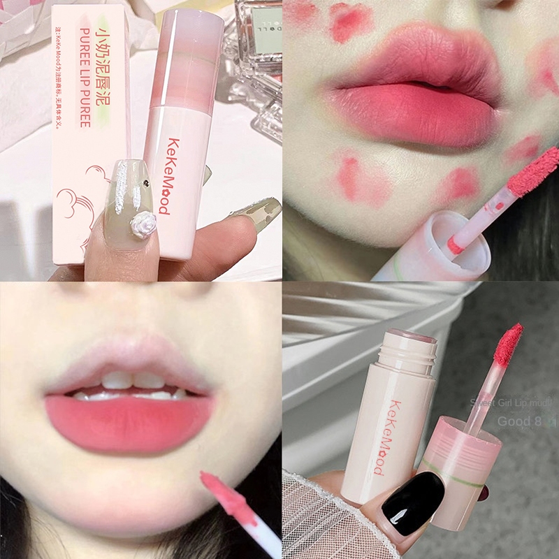 Kemood spring Son Môi 6 Màu Nhung Lì Kháng Nước Không Dễ Phai Màu