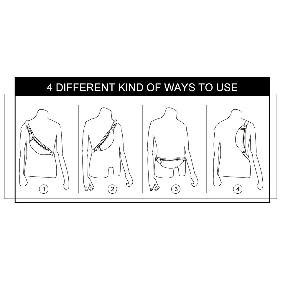 CONTACT'S Túi Da Đeo Hông / Đeo Trước Ngực Đựng Điện Thoại Sang Trọng Cho Nam