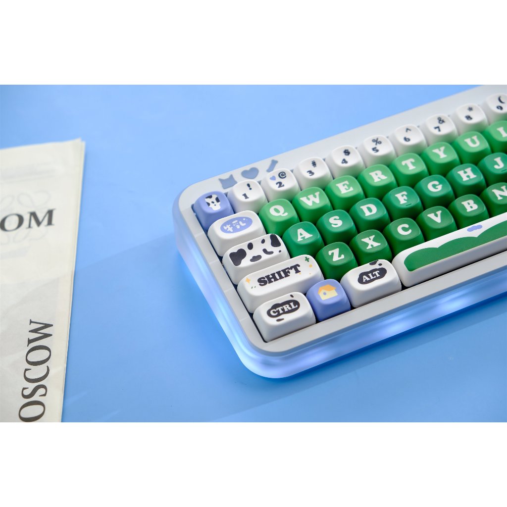 Keycaps GMK Bò Đồng Cỏ, 126 Phím Keycaps MOA Profile DYE-SUB Keycaps GMK Cá Tính Cho Bàn Phím Cơ